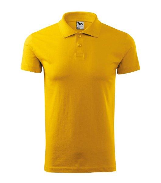 MALFINI Férfi puha galléros póló Single J. - Sárga | 2XL