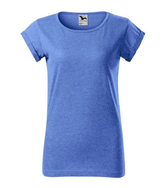 MALFINI Női póló Fusion - Kék melírozott | 2XL