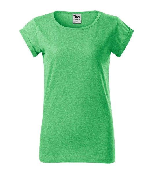 MALFINI Női póló Fusion - Zöld melírozott | 2XL