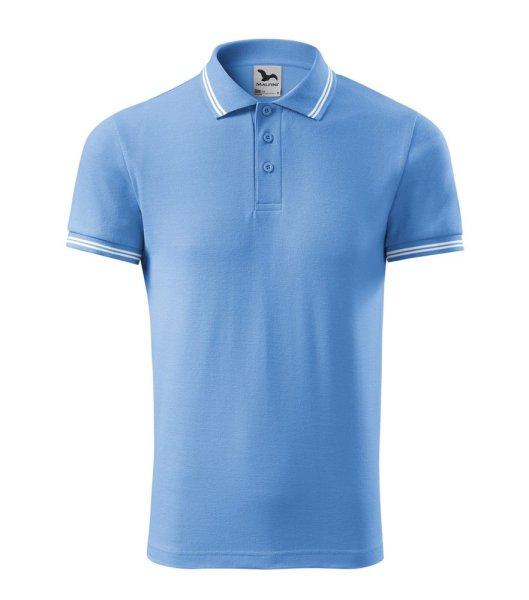 MALFINI Férfi galléros póló Urban - Égszínkék | 3XL