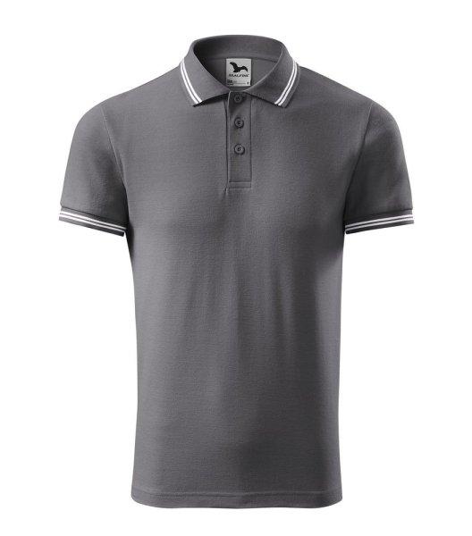 MALFINI Férfi galléros póló Urban - Acélszürke | 2XL