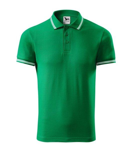 MALFINI Férfi galléros póló Urban - Középzöld | 2XL