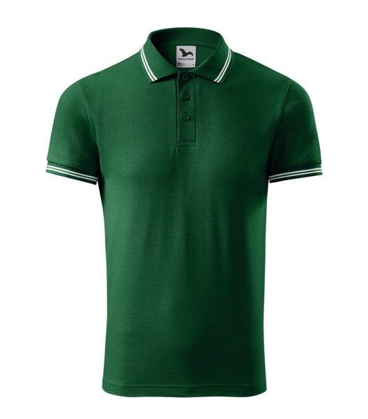 MALFINI Férfi galléros póló Urban - Sötétzöld | 2XL