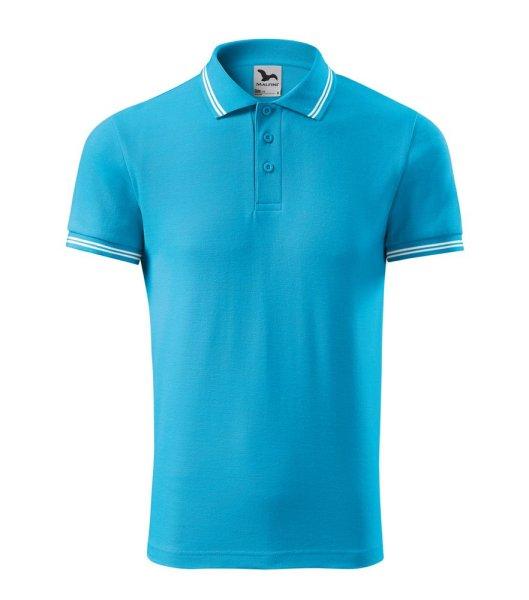 MALFINI Férfi galléros póló Urban - Türkiz | 3XL