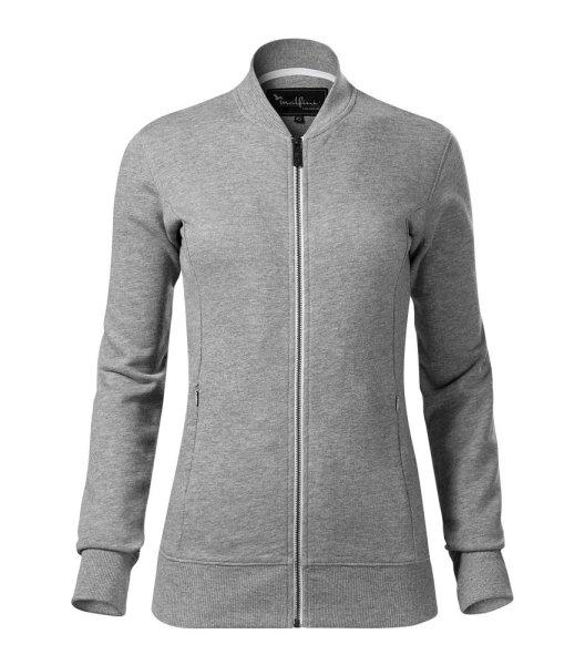 MALFINI Női felső Bomber - Sötétszürke melírozott | 2XL