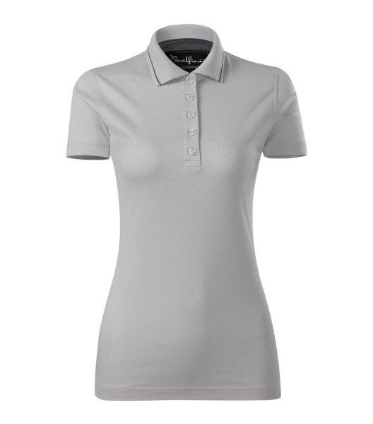 MALFINI Női galléros póló Grand - Ezüstszürke | 2XL