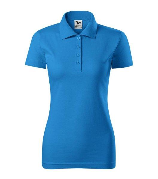 MALFINI Női puha galléros póló Single J. - Élénk kék | 2XL
