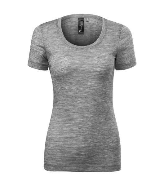 MALFINI Női póló Merino Rise - Sötétszürke melírozott | 2XL