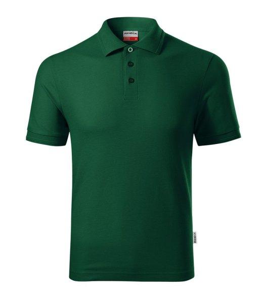 MALFINI Férfi galléros póló Reserve - Sötétzöld | 3XL