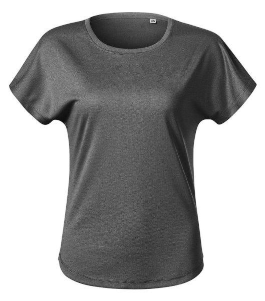 MALFINI Női póló Chance - Fekete melírozott | 2XL