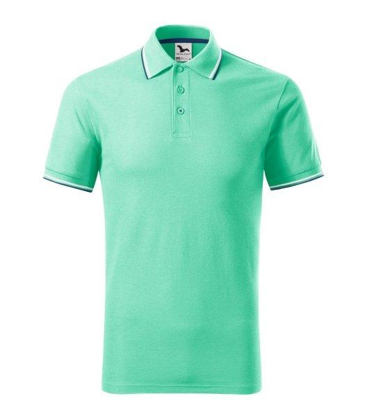 MALFINI Férfi galléros póló Focus - Menta | 3XL