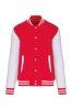 Uniszex vastag patentos pulver, Kariban KA497, Red/White-L
