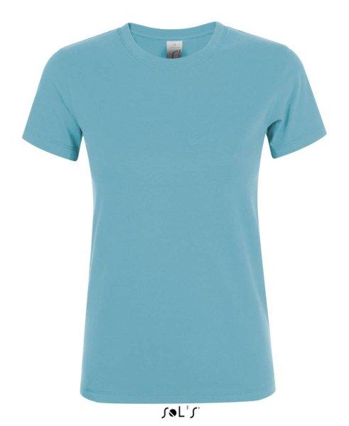 Női REGENT kereknyakú rövid ujjú pamut póló, SOL'S SO01825, Atoll
Blue-L