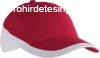 KP045 ktszn baseball sapka, 6 paneles K-UP, Red/White-U