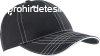 KP109 pamut 6 paneles baseball sapka K-UP, Black/White-U