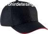 KP153 szendvics ellenzs 6 paneles baseball sapka K-UP, Blac