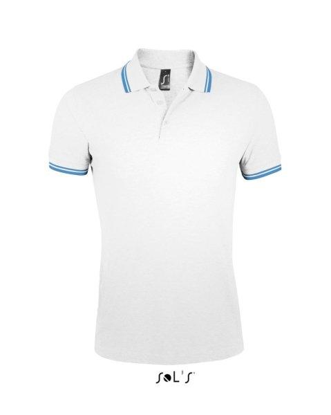 SO00577 SOL'S PASADENA férfi galléros póló kontrasztos csíkokkal-2XL