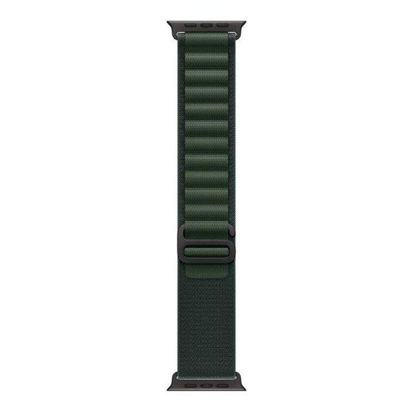 Apple Watch 49mm Dark Green Alpine Loop - Large - Black Titanium Finish