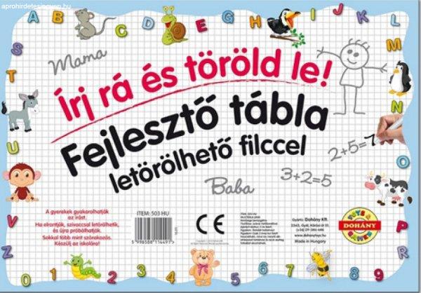 Fejlesztő tábla letörölhető filccel - Kisbetűk