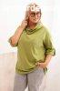 Pamut oversize blz ejtett nyakkivgssal, 25195-s modell, 