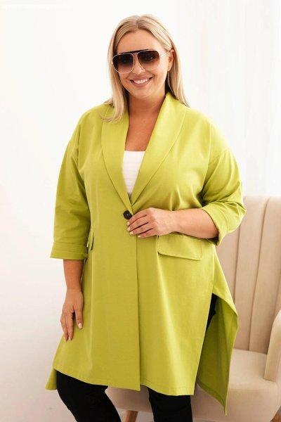 Gombos záródású oversize pelerin, 23159-es modell, kiwi színben