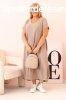 Viszkz oversize ruha rvid ujj s fodros, 21682-es modell,