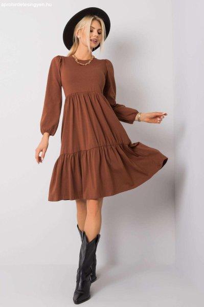 Volános midi ruha 83218 barna