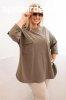 Pamut oversize blz zsebes model 25210 khaki sznben