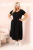 Viszkz oversize ruha rvid ujj s fodros, 21682 modell fek