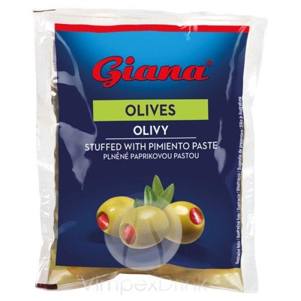 Giana Zöld olívabogyó paprikával töltve 200ml (zacskós) /36/
