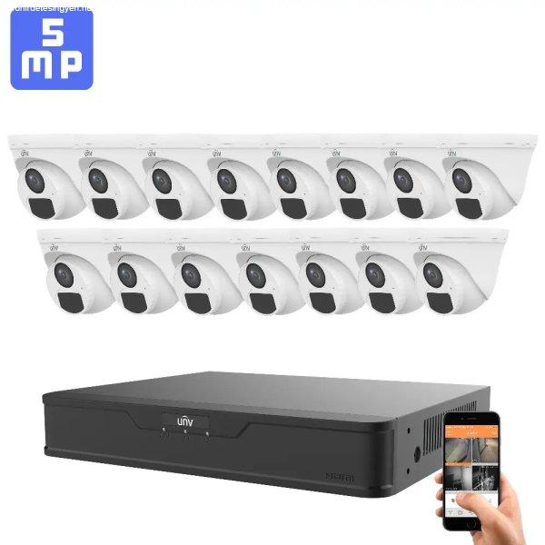 Uniview 15 dome biztonsági kamerás 5MP kamerarendszer