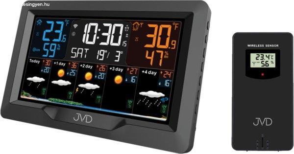 JVD Rádióvezérlésű meteorológiai állomás ébresztőórával RB3390.1