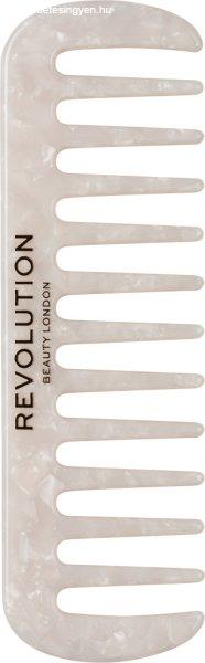 Revolution Haircare Fésű a göndör és vastag hajra Natural Curl Wide (Tooth
Comb White)