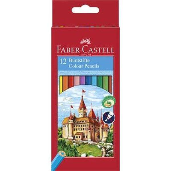 Színes ceruza készlet, hatszögletű, FABER-CASTELL "Classic", 12
különböző szín