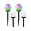4 db sznes RGB napelemes kerti gmb lmpa 10 cm