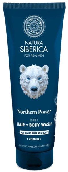 Natura Siberica Haj-, test- és szakállmosó 3 az 1-ben Northern Power (Hair +
Body Wash) 200 ml