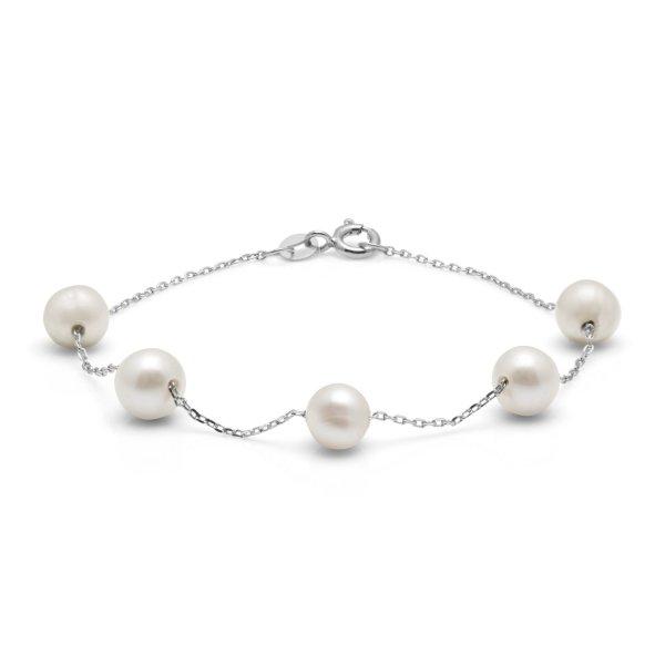 AURA Ezüst női karkötő igazgyöngyökkel Kyoto Pearl TKKP028C