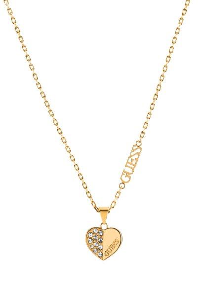 Guess Romantikus aranyozott nyaklánc Lovely Guess JUBN03035JWYGT/U