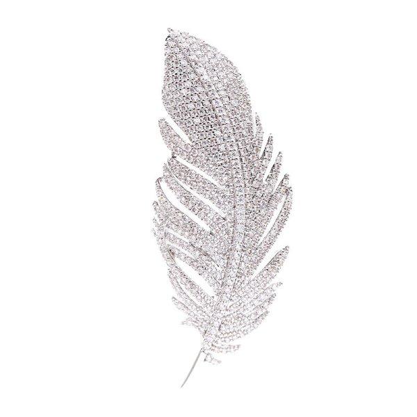 Troli Elegáns csillogó bross Tollacska Silver