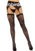 Leg Avenue Lace Thigh Highs & Garterbelt 1608 Black