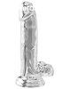 ToyJoy Get Real Clear Dildo with Balls 7 Inch