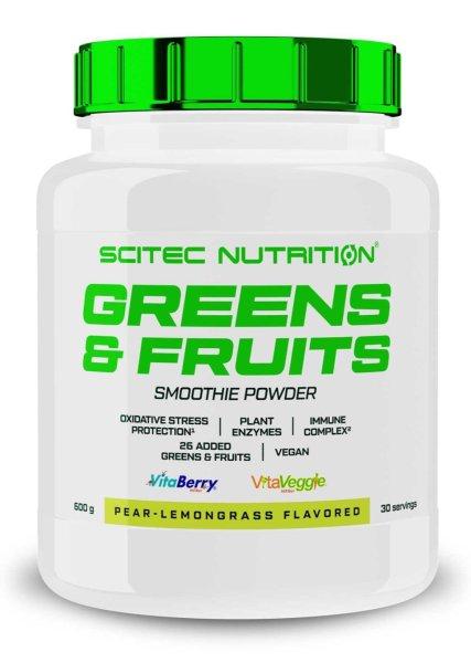 SciTec Greens & Fruits 600g körte-citromfű
