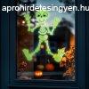 Halloween-i foszforeszkl ablakdekor - csontvz - 24 x 15 c