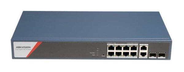 Hikvision DS-3E1512HP-SI-8P2T2F 12 portos Gbit PoE switch (130 W),4 PoE+4
HiPoE+2 SFP uplink port+2 RJ45 Uplink port,menedzselhető