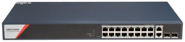 Hikvision DS-3E1520HP-SI-16P2T2F 20 portos Gbit PoE switch (230 W),12 PoE+4
HiPoE+2 SFP uplink port+2 RJ45 Uplink port, menedzselhető