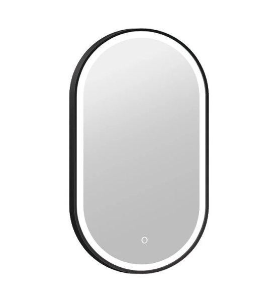 Tükör COPEN 500x900 mm, LED világítás, matt fekete alumínium keret (20 mm)