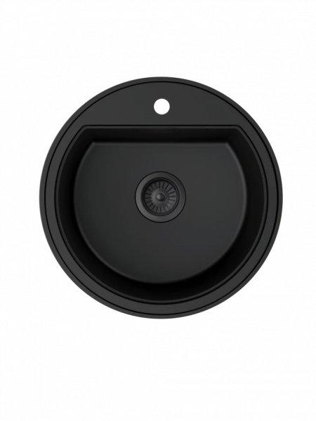 MILO ESSENCE gránit mosogatótálca fi 51 Lava stone szifonnal