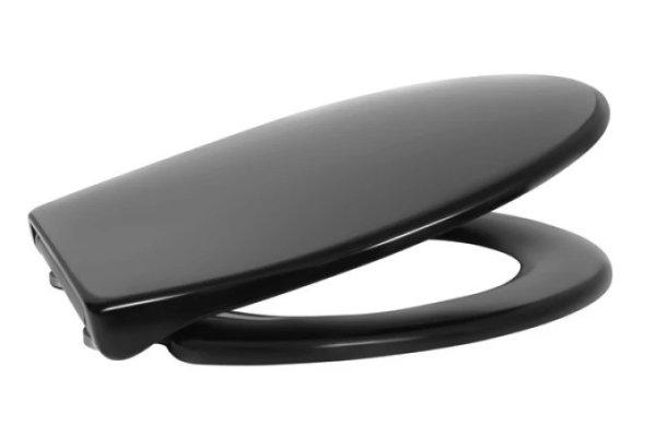 MINOTTI fekete duroplast soft close WC ülőke, levehető