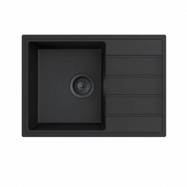 MILO METRO gránit mosogató 62x44 Lava stone, szifonnal
