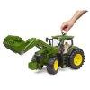 John Deere 7R 350 traktor homlokrakodval